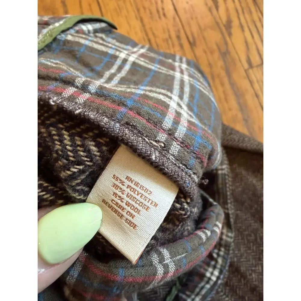 The Territory Ahead MENS Pants 37x30 Gray Herringbone Tweed Lined Straight